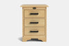 Villager 3 Drawer Bedside Table