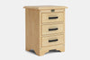 Villager 3 Drawer Bedside Table