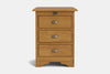 Villager 3 Drawer Bedside Table