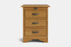 Villager 3 Drawer Bedside Table