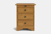 Villager 3 Drawer Bedside Table