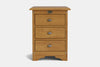 Villager 3 Drawer Bedside Table