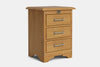 Villager 3 Drawer Bedside Table