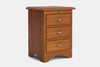 Villager 3 Drawer Bedside Table