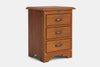 Villager 3 Drawer Bedside Table
