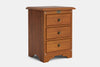 Villager 3 Drawer Bedside Table