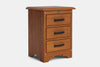 Villager 3 Drawer Bedside Table