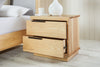 McKenzie 2 Drawer Bedside Table - Ash
