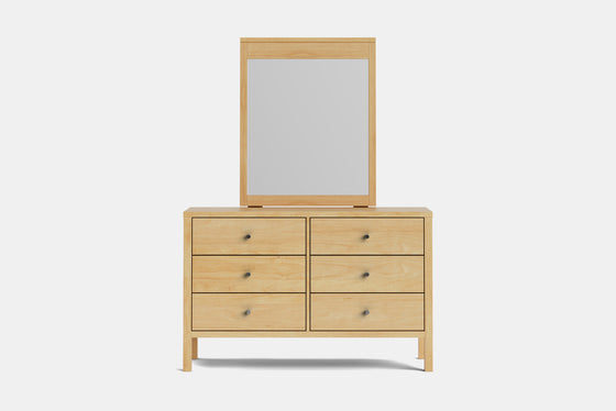 Andes 6 Drawer Dresser & Mirror - Pine