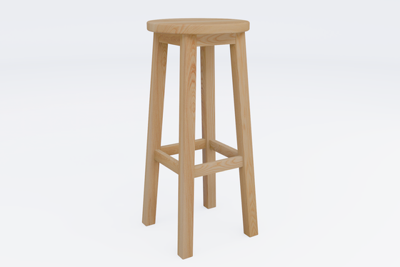 Barclay Round Barstool - Ash