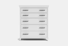  Bayswater 5 Drawer Tallboy White Paint 3802BL 01