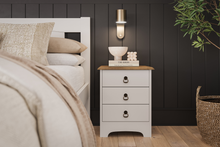  Calais 3 Drawer Bedside Table