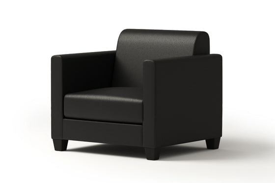 Charleston 1 Seat Sofa - Black PU