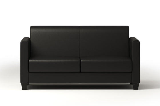 Charleston 2 Seat Sofa - Black PU