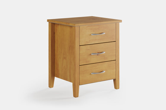 Chicago 3 Drawer Bedside Table