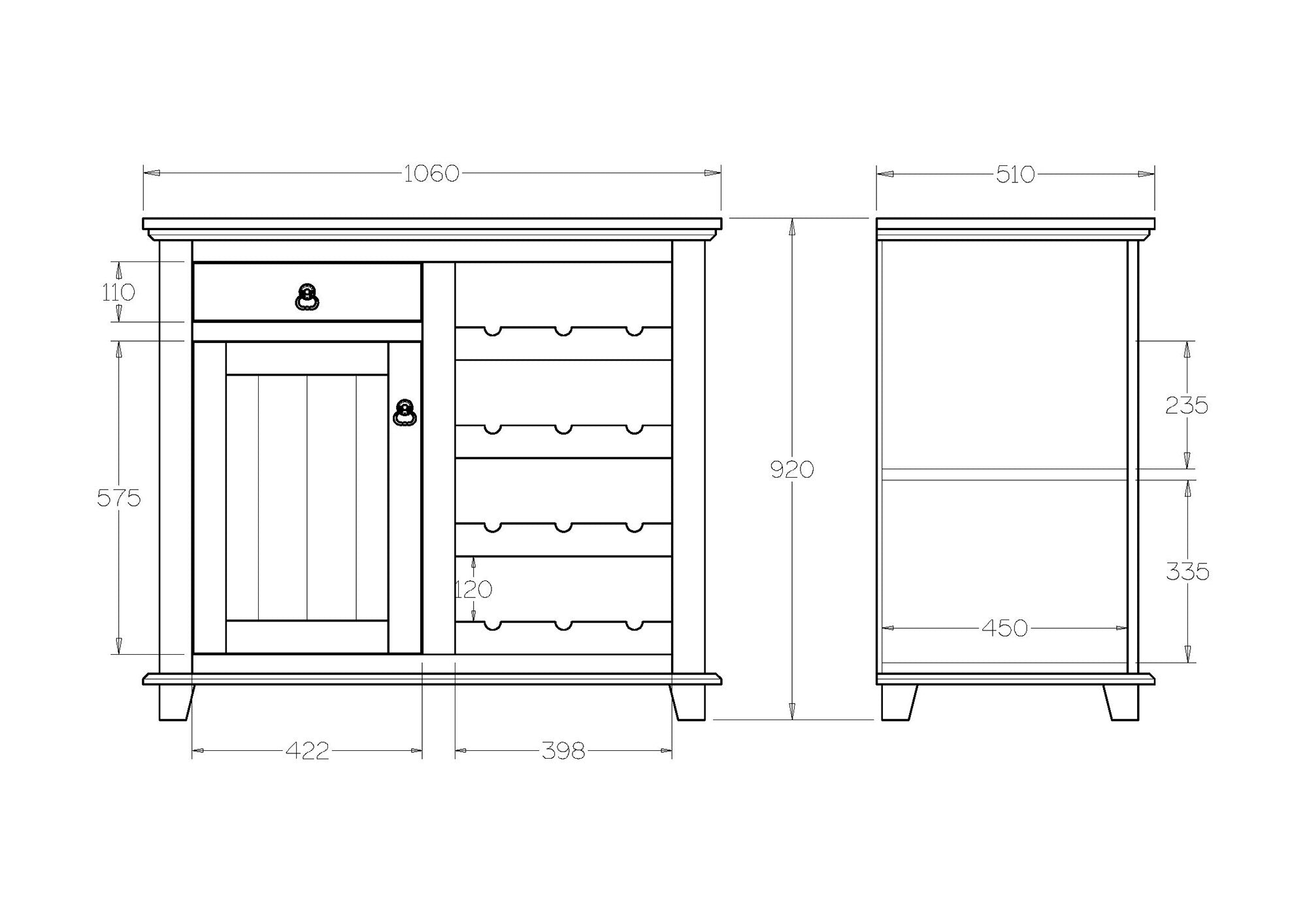 Saloon Rack Dimention Tomas SPEC Wine Rack Cupboard – Coastwood Furniture