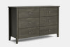 Ivy 6 Drawer Lowboy - Pine