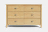 Ivy 6 Drawer Lowboy - Pine