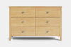 Ivy 6 Drawer Lowboy - Pine