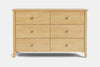 Ivy 6 Drawer Lowboy - Pine