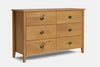 Ivy 6 Drawer Lowboy - Pine