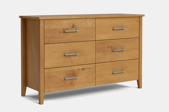 Ivy 6 Drawer Lowboy - Pine