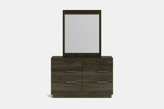 McKenzie 6 Drawer Dresser & Mirror - Ash