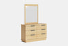 McKenzie 6 Drawer Dresser & Mirror - Pine
