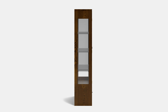 Metro 2 Door Display Cabinet - Ash