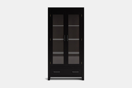 Metro 2 Door Display Cabinet - Ash