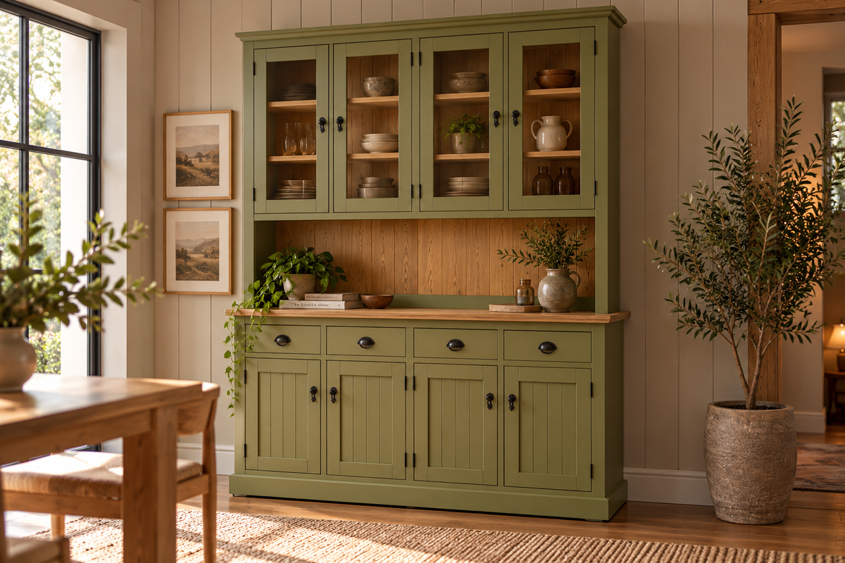 Custom Charlton 4 Door Hutch Two Toned - $7,760
