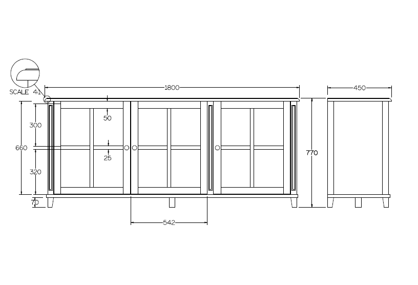Custom Toy Room 3 Door Cabinet