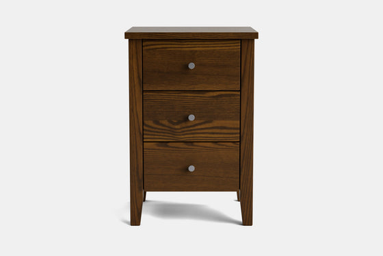 Ivydale Small 3 Drawer Bedside Table - Ash