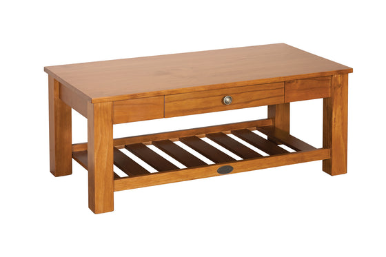 Marsden Coffee Table with Rack & Drawer