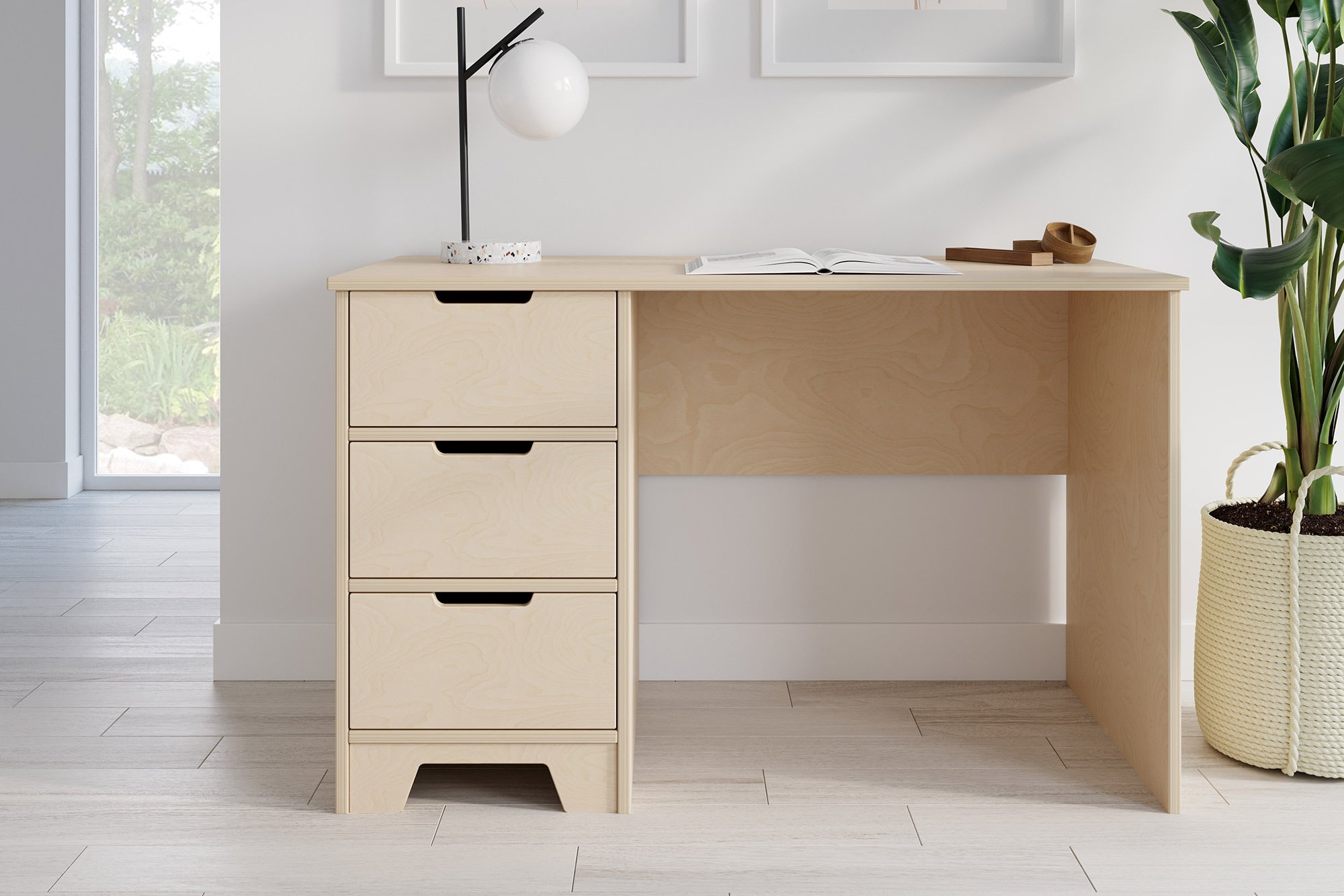 Plyhome 3 Drawer Desk – Coastwood Furniture