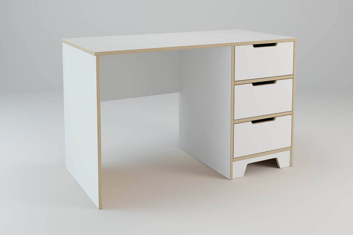 Plyhome 3 Drawer Desk – Coastwood Furniture